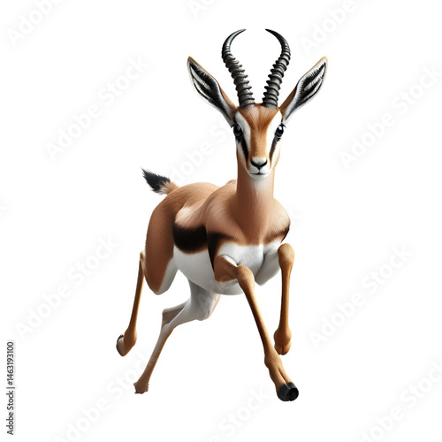 Cute 3d Gazelle isolated on white background