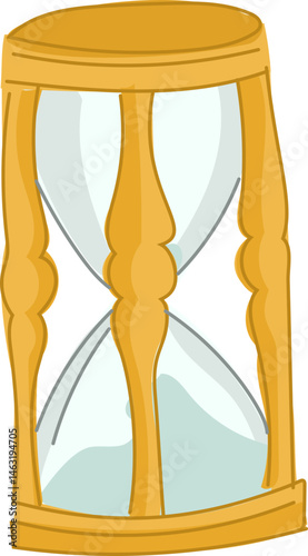 Hourglass cartoon vintage vector illustration