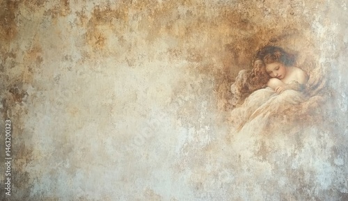 Antique painted wall decor
