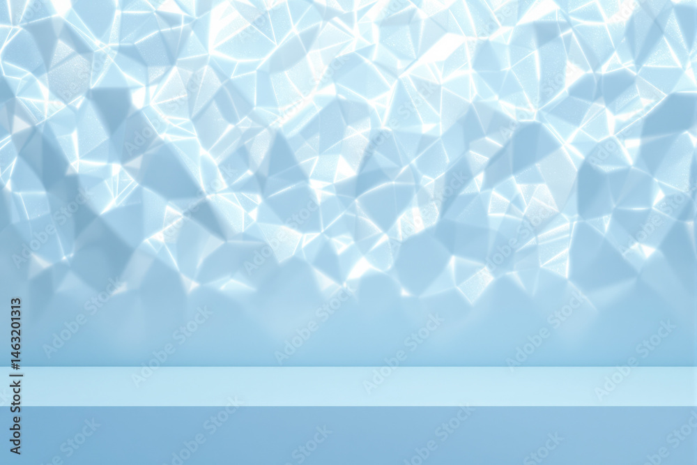 Obraz premium A textured, pale blue geometric stretches across the frame.