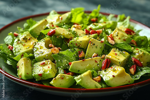 Fresh Avocado and Goji Berry Salad with Almonds