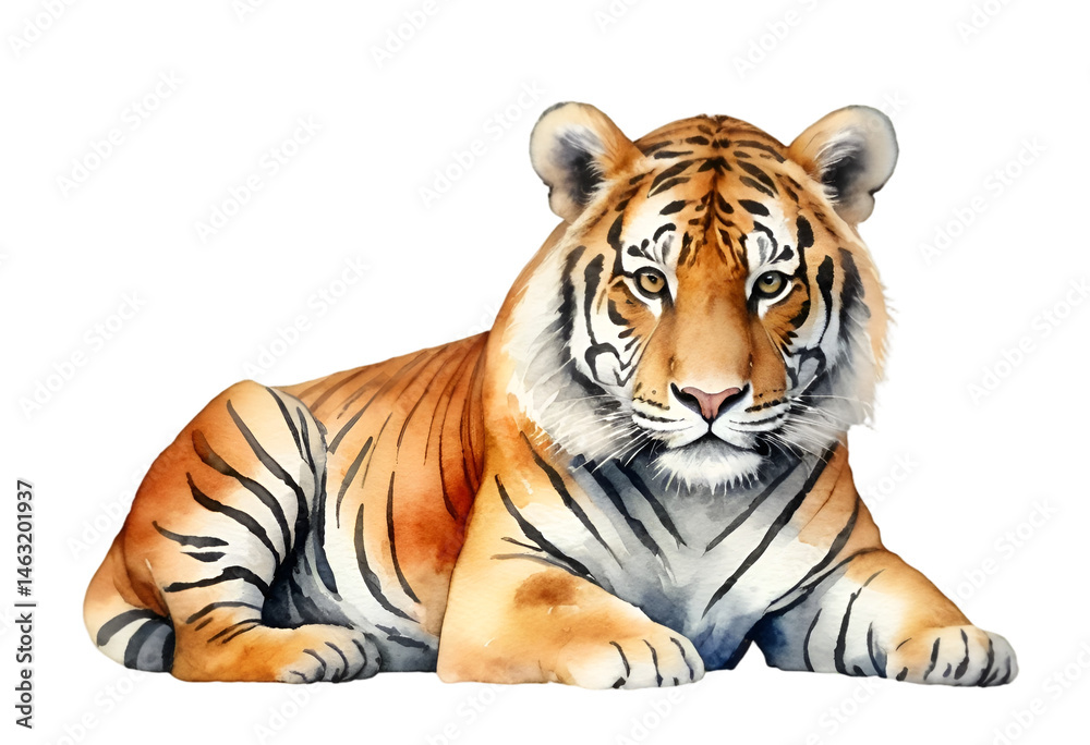 Obraz premium tiger isolated on transparent background 