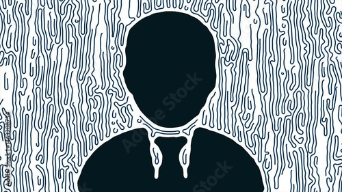 Revealing Leader Businessman Success Person in Abstract Animated Background