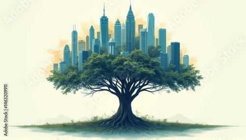 City Grown on a Majestic Tree
