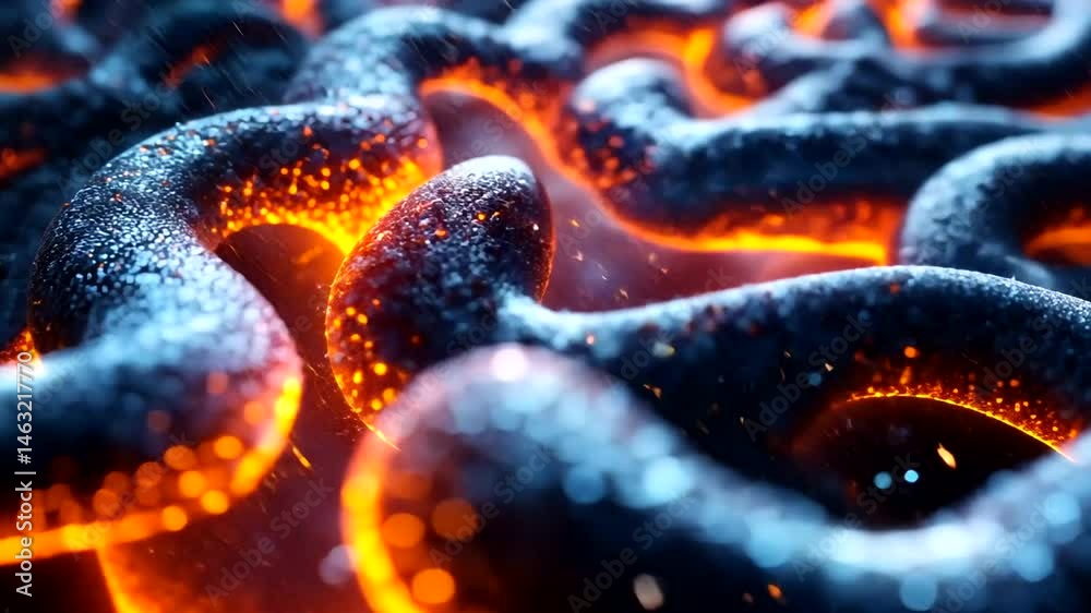 Abstract representation of lava flow.