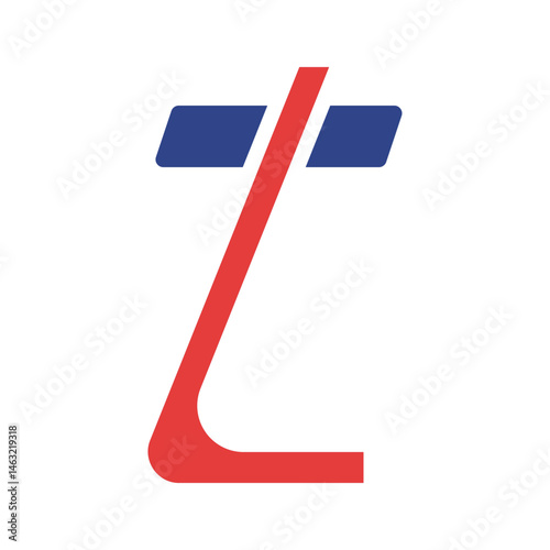 Abstract stylized letter 'T' logo design with striking color and modern appeal