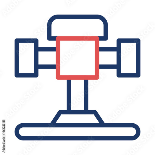 Abstract representation of a technological device or machine outline icon
