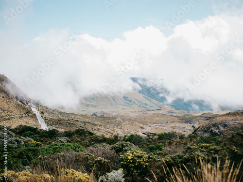 mountain landscape with clouds