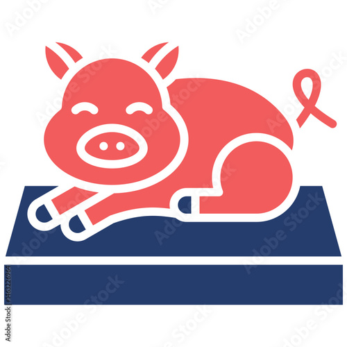 Pig glyph color icon