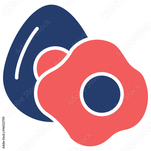 Eggs glyph color icon
