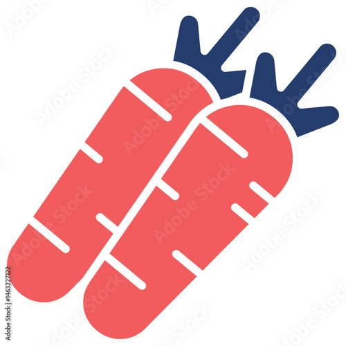 Carrots glyph color icon