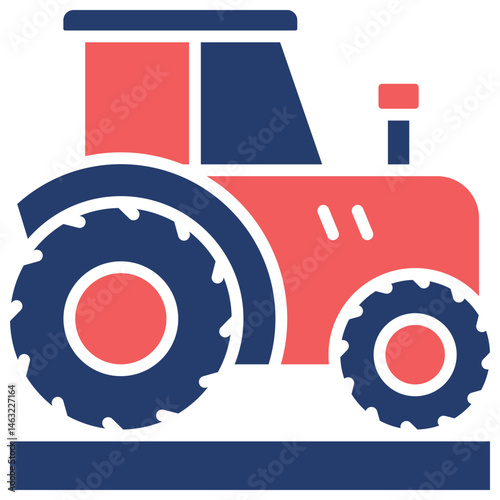 Tractor glyph color icon
