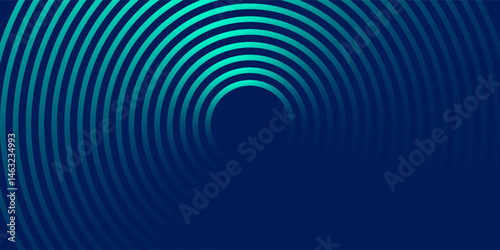Blue abstract background with glowing circles. Swirl circular lines pattern. Geometric spiral. Twirl element. Modern graphic desi