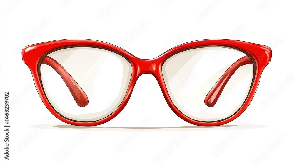 Fototapeta premium Red eyeglasses