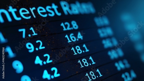 Fototapeta Naklejka Na Ścianę i Meble -  a close up of a computer screen with the words interest ratio on it