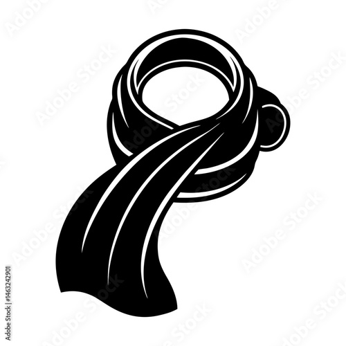 Scarf Ring silhouette vector