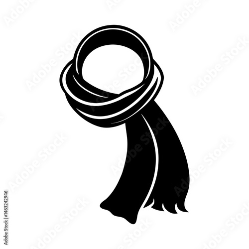 Scarf Ring silhouette vector