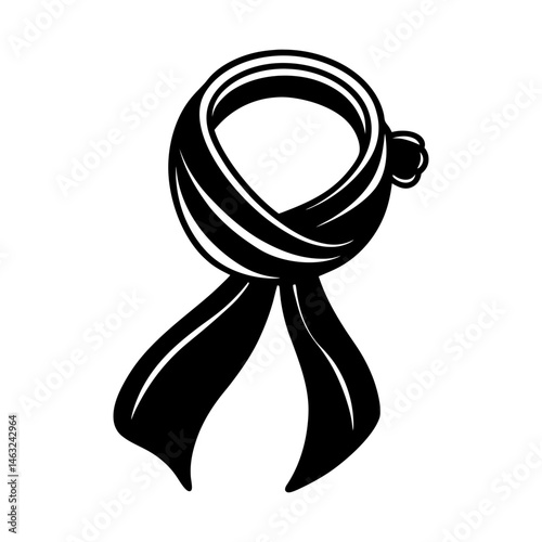 Scarf Ring silhouette vector