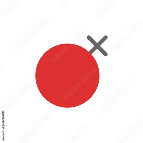 Striking visual representation of negation using a bold red circle and cross