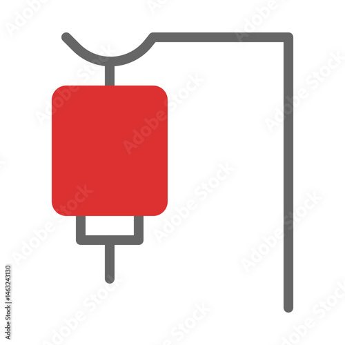 Minimalist IV Drip Illustration Depicting Healthcare Treatment and Medical Support