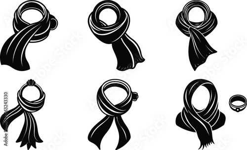 Scarf Ring silhouette vector