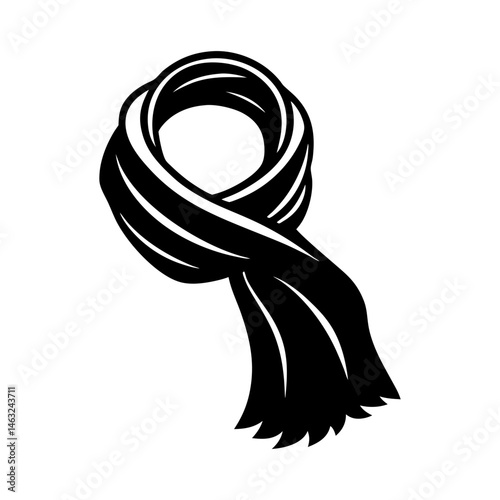 Scarf Ring silhouette vector