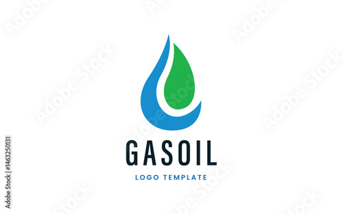 Water Drop Flame Logo for Green Energy and Eco Power
