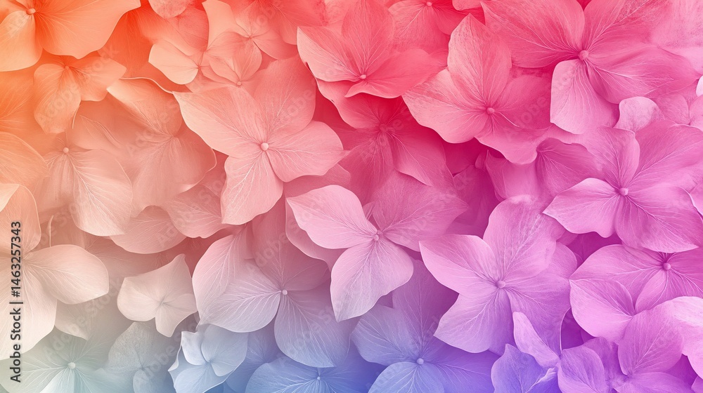 Pastel Hydrangea Dream: A Kaleidoscope of Soft Floral Hues Pastel Hydrangea Dream: A Kaleidoscope of Soft Floral Hues