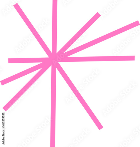 Abstract glowing pink firework or bursting star