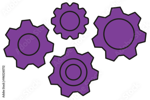 Gear icon vector set. clockwork illustration sign collection. Mechanics symbol.