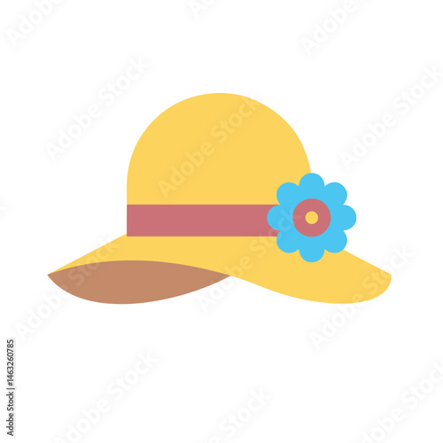 sun hat vector illustrations. simpole design