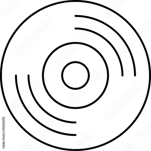 Flat Style Vector Illustration of a Classic CD Disc