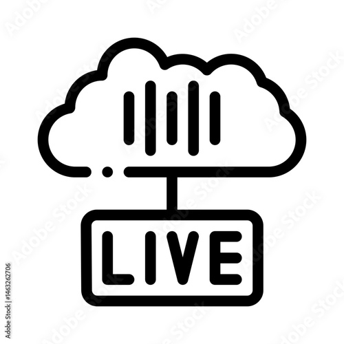 live streaming line icon
