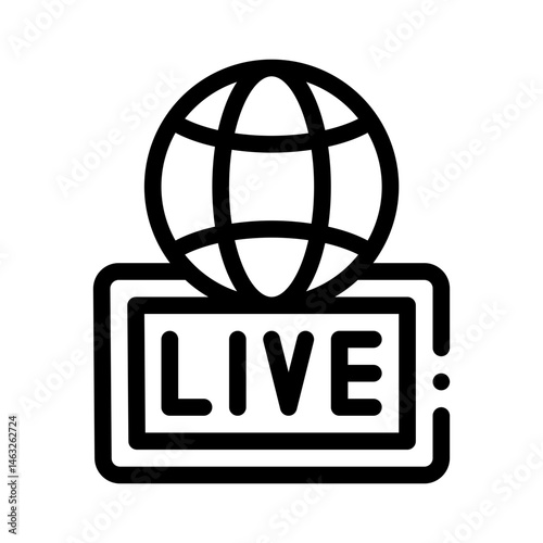 live streaming line icon