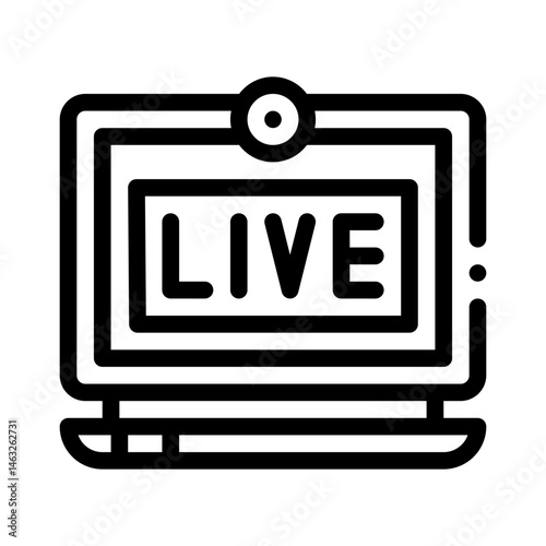 live streaming line icon
