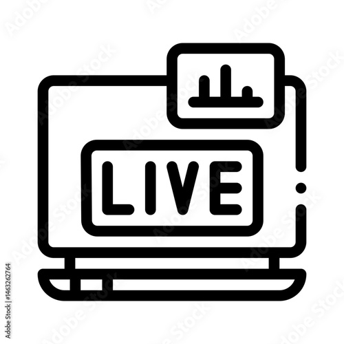 live streaming line icon