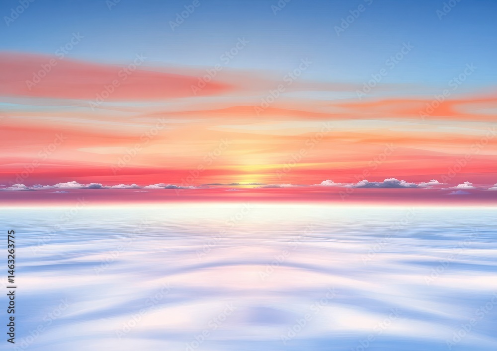 Fototapeta premium Serene sunset over tranquil water