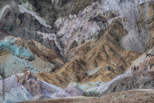 Artists Palette is series of hills in pastel hues, colored by oxidation and weathering presented in Death Valley National Park