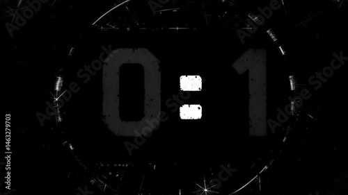 countdown in black and white