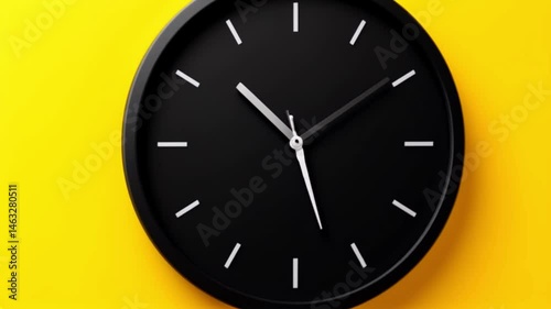 clock on a black background
