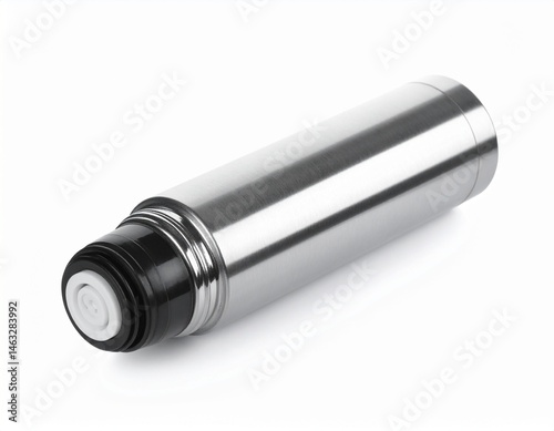 Thermos at white background