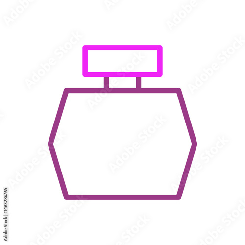 Minimalist Hexagonal Bottle Illustration: A Simple Elegance in Design Depiction