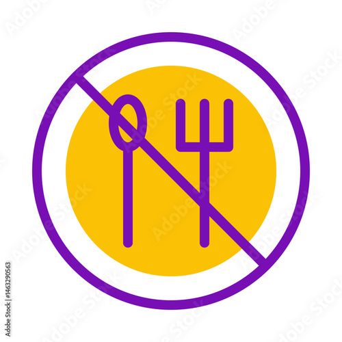 A symbolic representation of abstaining from eating, no access to culinary pleasures
