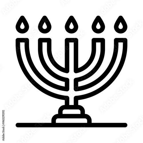 menorah line icon