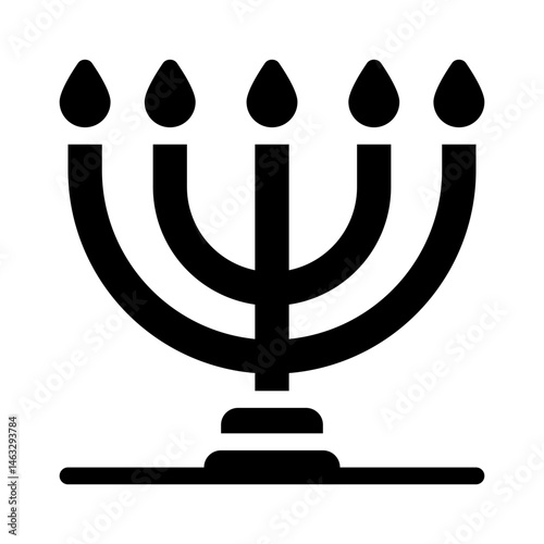 menorah glyph icon