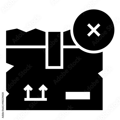 Rejected Package Delivery Icon