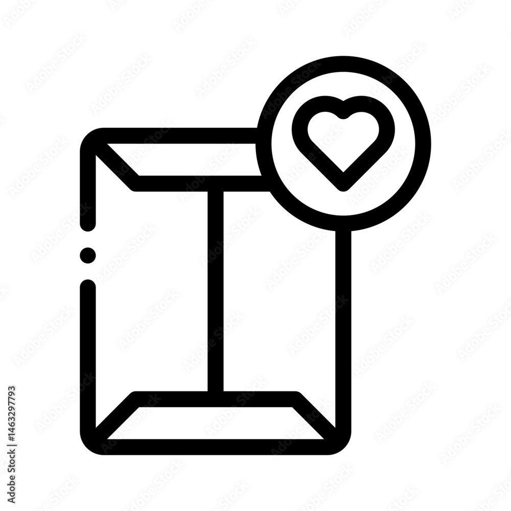 Fototapeta premium engagement line icon