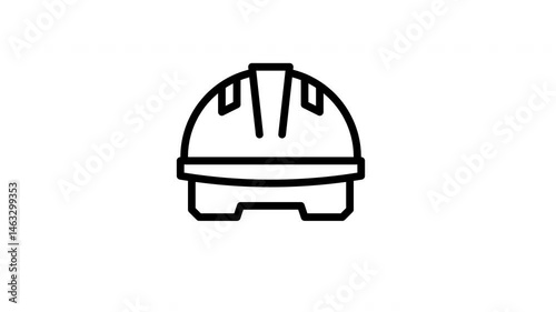worker helmet animated icon