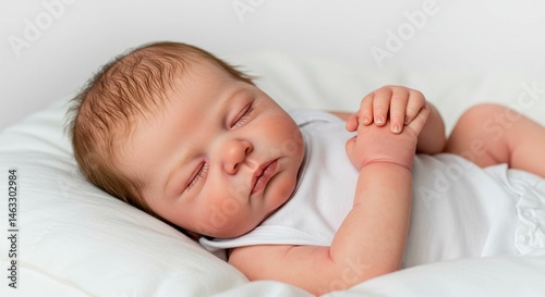 close up of a sleeping reborn baby