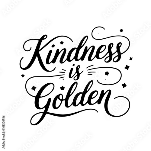 Kindness is golden. Vector Design Isolated on White Background